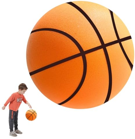 DASIAUTOEM Silent Basketball, Leiser Springender Basketball 24cm, Lautlose Basketball, Schaumstoffball Für Das Training im Raum, Lightweight Training Ball für leises Dribbling und Indoor-Training