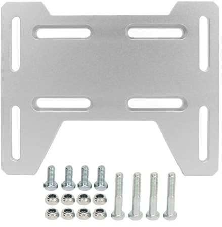 Motor-Motormontage-Adapter-Halterungsplatte, 7075 Billet-Aluminium, hohe Härte, für kleine 4-Takt-Motoren (Silber)