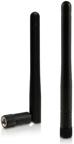 Wellrun Antenna WiFi pieghevole, SMA, 2,4 GHz, 5 GHz, 5,8 GHz, 3 dBi, omnidirezionale, MIMO, per router, modem, scheda di rete, adattatore USB, monitor, PC, segnale wireless Boost