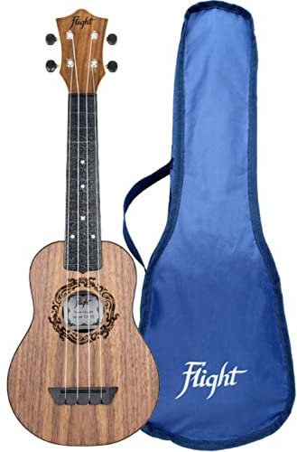 Flight Musik-Ukulelen TUS50 Reise-Ukulele – Walnuss-Oberseite