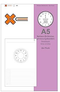 A5 Jahresungebundener Kalender, Zeitkreise für das revolutionäre X17-Kalenderbuch mit auswechselbaren Heften