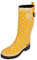 MADSea Ocean High Stivali di Gomma Stivali da Pioggia Donna Giallo a Pois Bianco Alti, Dimensioni:42 EU
