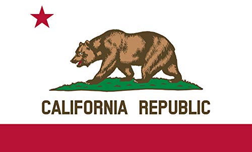 2X Auto Aufkleber California - Flagge 2X Car Sticker Fahne Kalifornien US Bundesstaat (ca. 8x5 cm)