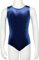 Turnanzug Body Nicki Samt Mädchen Gymnastikanzug Kurzarm Kinder Turnbody kurzärmlich Balettrikot Balettanzug Farbe Dunkelblau, Größe 116