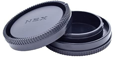 Rear Lens Cap Cover + Camera Front Body Cap for Sony E NEX Mount Camera Body,Fits for Alpha A6000 A6300 A6500 A7 A5000 A5100 α7, α7R, α7S, α7 II, α7R II et