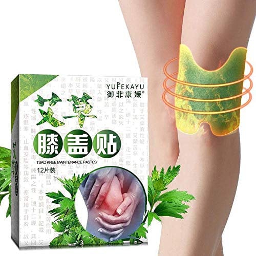 12pcs/Box Knee Discomfort Relief Plaster Moxa Hot Moxibustion Leg Pain Relief Wormwood Sticker Self Heating Warming Meridians Patches Plaster (36pcs/3boxs)