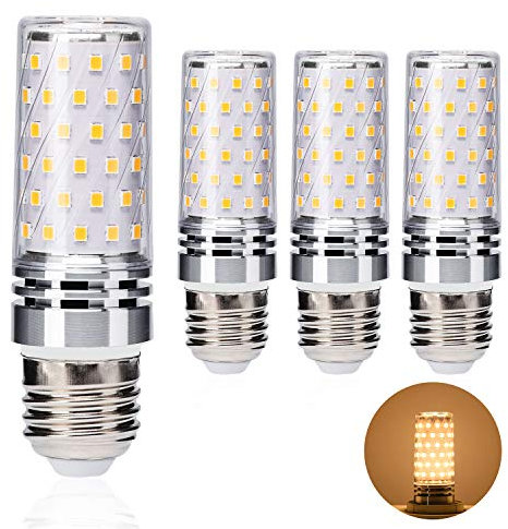 YUIIP E27 LED Lampe, 880LM No Flicker, 8W LED Glühbirne Ersetzt 60W-100W Glühlampe Mais Lampe, 360° Abstrahwinkel Maiskolben Birnen, AC 220V-240V, Nicht Dimmbar, 4er-Pack (Warmweiß 3000K)