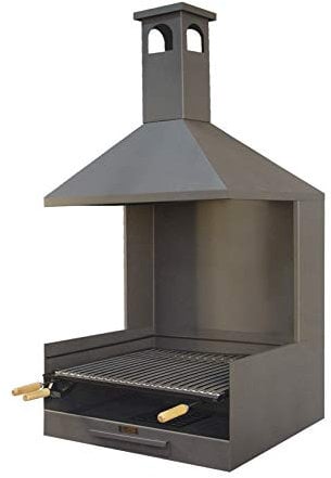 Imex El Zorro 71595 - Cajón Barbacoa Especial Paellera c/Chimenea y Parrilla INOX. 72x60x148 cms.