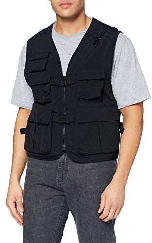 Urban Classics Herren Weste Men Tactical Vest Jacke, Schwarz, M EU