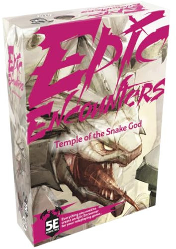 Epic Encounters: Temple of the Snake God RPG Fantasy Roleplaying Tabletop Game with 20 Detailed Miniatures, Double-Sided Game Mat, & Game Master Adventure Book with Monster Stats, 5E Compatible