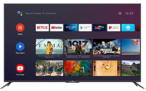 SMART TECH SMT65E1MUC2M1B1 164cm (65 Zoll) LED Fernseher Smart TV (4K UHD, Android 9.0, Google Assistant, Google Play, Prime Video, Netflix, Chromecast) Schwarz
