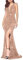HPPEE Robe de bal longue à paillettes avec fente sirène pour femme, rose gold, 52
