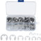 Ewwtrey 200 Piezas Anillos de Seguridad para E-Clip, Arandelas de Seguridad de Acero Inoxidable para Ejes, Anillos de Retención Externos Internos Surtidos, M1.5/M2/M3/M4/M5/M6/M7/M8/M9/M10