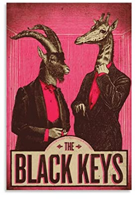 XXJDSK Poster Kunstdrucke Black Keys Poster Moderne Familien-Schlafzimmer-Dekor-Poster 60X90cm Kein Rahmen
