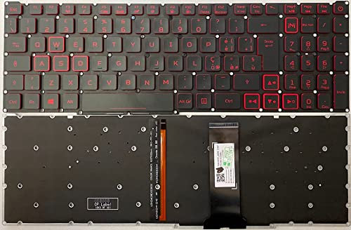 INFOELETTRONICA LO STORE DELLA CONVENIENZA E QUALITA' Tastiera Italiana RETROILLUMINATA per Acer Nitro 5 AN515-55 AN515-55-50Z3 AN517-52 AN517-52-5744