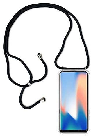 JProtect für Samsung Galaxy S21FE Hülle mit Band – Handyhülle zum Umhängen mit Band in Schwarz – Handykette Samsung Galaxy S21FE Kordel Hülle mit Kette/Schnur – Schützendes Case