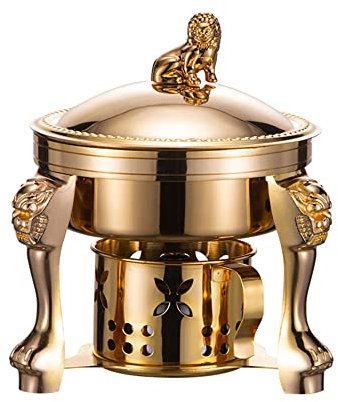 KELUNIS Buffet Warmer Set, Acciaio Inossidabile Chafing Dish Buffet Set con Supporto Carburante per la ristorazione, Chafer - Festa di Evento/Golden