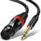 SLDXIAN XLR Female to 1/4 Inch (6.35mm) TRS Cable, Quarter Inch Jack Balanced to XLR Microphone Cable for Guitar, Mixer, Speaker, Playing Live (15Meter, Female)