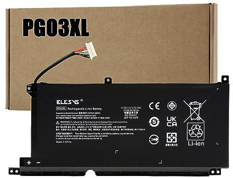 BLESYS 11.55V 52.5Wh PG03XL L48495-005 HSTNN-0B1I HSTNN-OB1I L48430-AC2 L48430-2C1 HSTNN-DB9G PG03 PG03XL PG03052 Batteria per HP Pavilion Gaming 15-dk0000 15-dk1000 15-dk2000 PC portatili Li-ion