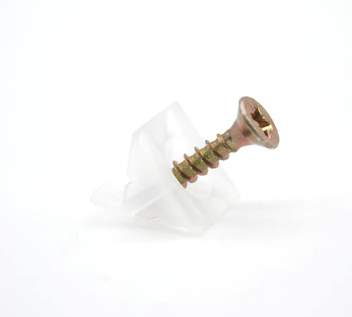 DOJA Barcelona | Schubladen Keile | Schubladenboden Verstärkung mit Schraube 3,5 * 20mm | Pack 250 | Rückwandverbinder aus Kunststoff : Möbelverbinder für Nachttischreparatur, Schubladenorganisator