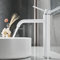 Maynosi Robinet Lavabo à Grande Hauteur, Mitigeur Haut pour Vasque, Robinets de Lavabo pour Salle de Bain, Robinets de bain Style Moderne, Eau Chaude et Froide Disponible (Blanc)