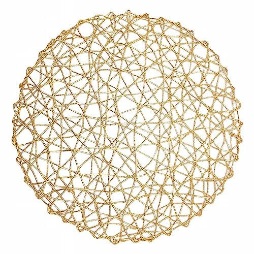 Lot de 6 sets de table en corde de papier fin pour tricot désordonné, sets de table en papier, décoration de table de restaurant, jardin d'enfants, accessoires de bricolage, assiettes de fond, dessous