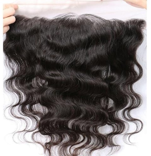 HD Lace Frontal, Free Part Ear to Ear 13x4 Full Frontal Lace Closure Body Wave with Baby Hair Unprocessed Brazilian Virgin Remy Human Hair Front Closures Top Extensions Natural Color (20 Inch)