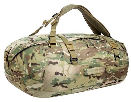 Tasmanian Tiger TT Duffel 65 L Taktische Reise-Tasche Duffel Bag für Herren mit Rucksack-Funktion und Molle-System, abschließbar, 65l Volumen, Multicam