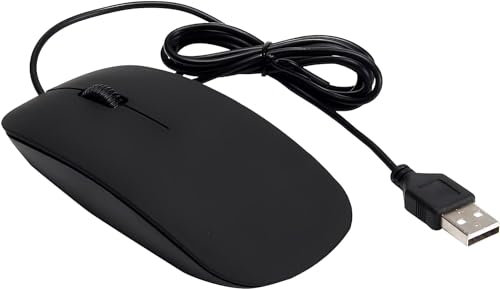 Usb wired gaming mouse, Mini Smart Optical High Definition Mice for Computer, 1600 DPI 2.4 GHZ Receiver, Ultra Slim Grade Sensor 3 For Business office Use (Black)