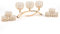 VINCIGANT Gold Crystal Candle Holders Decorative Candelabra 3 Arms with 6Pcs Tea Light Candle Holders for Wedding Center Pieces,Dinner Party Table Decor Candles Centro de mesa para boda