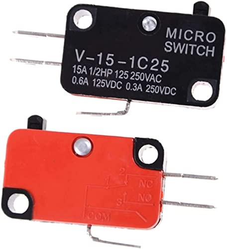 Mikroschalter Netzschalter Taste 5 teile/los 250 V 16 A Mikrowelle Tür Arcade Kirsche Druckknopf SPDT 1 NO 1 NC Mikroschalter V-15-1C25 elektronischer Schalter