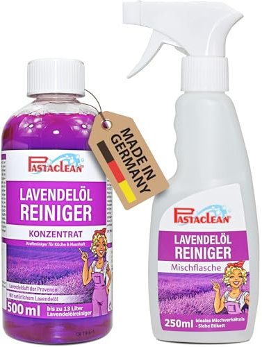 Pastaclean® Kraftreiniger Lavendelöl-Reiniger Konzentrat 500 ml - Starker Allzweckreiniger für Küche, Bad, Terrasse und Oberflächen