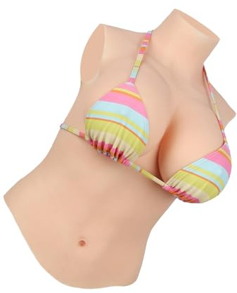 Cyomi Silicone Fake Boobs Breast Forms Realistic Half Body | Silicone Breastplate for Crossdressers Cosplay Drag Queen Transgender C-G cup,Liquid Silicone Filling