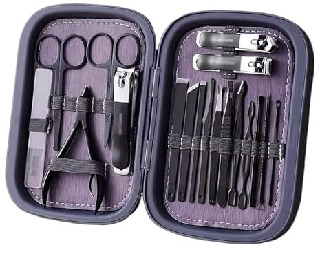 GLigeT Set Manucure Ensemble de Coupe-Ongles for Hommes Kit de Coupe-Ongles for la Maison Kit de rénovation for Les Pieds d'origine Ciseaux Pointus Kit manucure Pedicure(Blue)