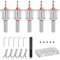 SUPAWAY 5pcs Brocas avellanadora ajustable Avellanador de 8 mm con tope de profundidad HSS countersunk con llave hexagonal y tornillo Brocas de acero aleación para taladrar madera 2,8+3+3,2+3,5+4,0 mm