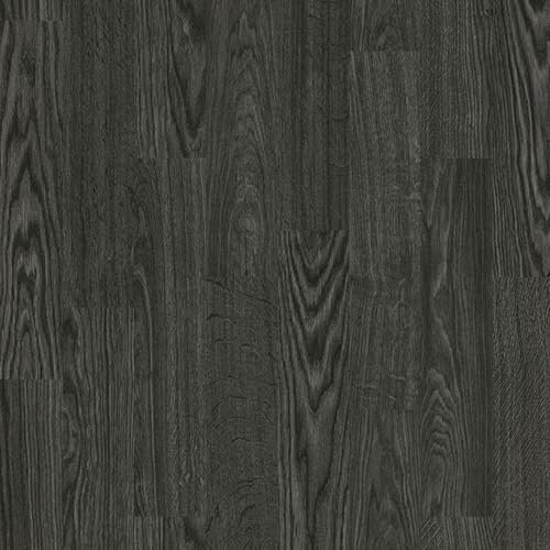 Wood Effect Black Slip Resistant Contract Commercial Heavy Duty Vinyl Flooring with 2.0mm Thickness, Waterproof Linoleum Flooring -15m(49'2) X 2m(6'6)-30m²