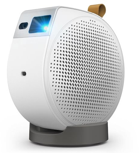 BenQ Vidéoprojecteur GV50 Plafond Portable Laser 1080p avec Base Trépied | Projection À Angle Rotatif | 500 Lumens | Haut-Parleur Bluetooth Basses 18 W | Google TV avec Netflix | Chromecast & AirPlay
