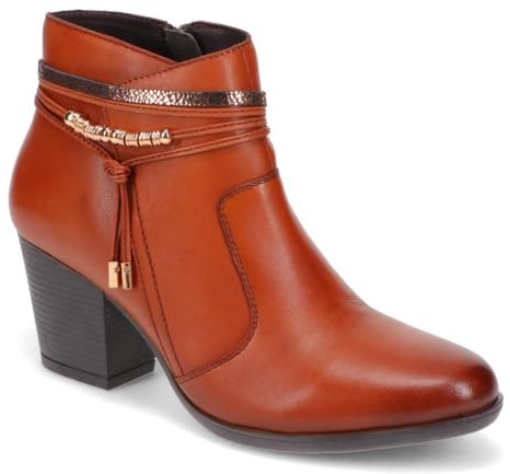 Pavers Breathable Leather Ankle Boots - Tan Size 6