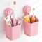 TAILI Toothbrush Holder Wall Mounted 2 Pack, MAX Hold 3 KG, Suction Cup Toothbrush Holder for Bathroom, Shower Razor Organizer, No Drilling, Removable Toothpaste Organizer, Pink In Plastic
