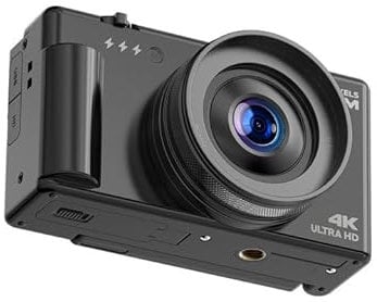 Cámara Digital 4K, Vlog Cámara de Fotos Antivibración con Enfoque Automático de 72MP 18X Zoom, Pantalla Flip de 270° Camara Digital Compacta con Batería Tarjeta de 64GB para Fotografica Vlog Negro