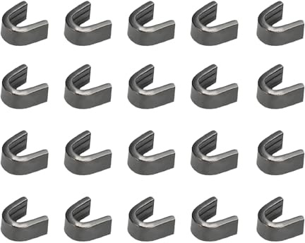 YELARXI Reißverschluss-Reparatur-Set, Reißverschluss-Schieber-Halterungen #5, U-Form, obere Stopper, offenes Ende, für Taschen, Mäntel, Jacken, Metall-Reißverschluss-Reparatur, Nähen, Ersatz, DIY (20