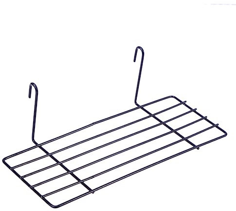 JUMPLAWN Wandregal Aus Draht Schwarzes Aufbewahrungsregal Für Gitterpaneele Praktisches Unteres Ablagesystem Für Küchen Vorratsräume Und Badezimmer