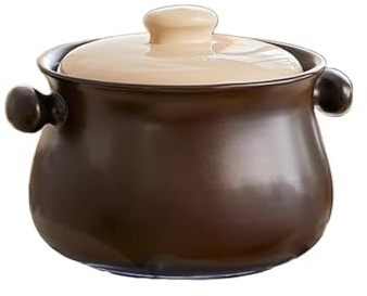 CVNIMV Casserole Dish Ceramic Cookware Crock Pot Casserole Dishes Kitchen Stew Pots for Cooking Heat Resisting Pot for Cooking Claypot (One Color 1.8L)