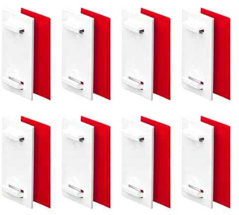 8 Short Adhesive Brackets for Roller Blind, Double Roller Blind, No Drilling Required, Replacement for Fixing to Fixed Window PVC Balcony Door