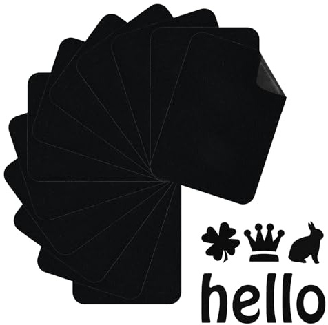 12 parches termoadhesivos para ropa, color negro, 7,5 x 10,5 cm, termoadhesivos, para interior y exterior, pegamento más fuerte, parches de reparación de algodón para ropa, pantalones, decoración