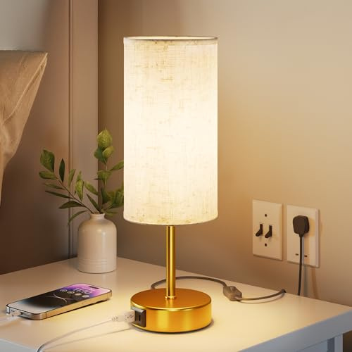 UPXNBOR Bedside Lamp, Touch Table Lamp for Bedroom, Living Room & Office