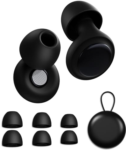 Bouchon D'oreille Pour Dormir 45 dB - Bouchon Oreille Sommeil en Silicone, avec Embouts remplaçables, Réutilisable, Pour Dormir, Voyager, Travailler et Concerts