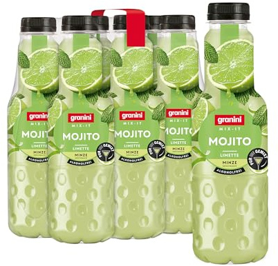granini MIX-IT Mojito (6 x 0,75L), Limette Minze Fruchtsaftgetränk, Mocktail, Party-Drink, vegan, laktosefrei, mit Pfand