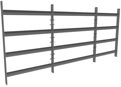 Mucola Fenstergitter Einbruchschutz ausziehbar 60x100-190 cm Stahl verzinkt | vollverschweißt, 3 Querstreben aus 3 mm Winkeleisen, korrosionsgeschützt, für Kellerfenster und Balkongeländer