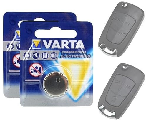 2X Autoschlüssel Batterie Knopfzelle passend für Opel Astra H Corsa D Omega Signum Vectra Zafira